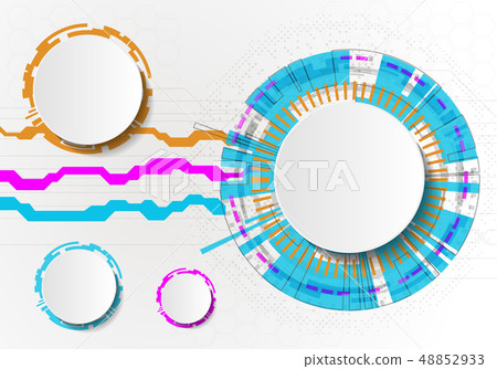 Infographics with circles technology - Stock Illustration [48852933 ...