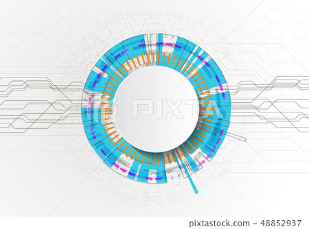 Infographics with circles technology - Stock Illustration [48852937 ...