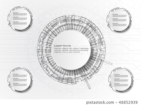 Infographics with circles technology - Stock Illustration [48852939 ...