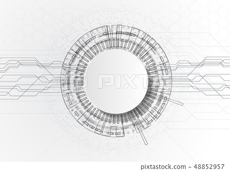 Infographics with circles technology - Stock Illustration [48852957 ...