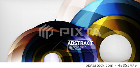 Glossy circles geometric background 48853479