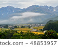 Landscape of Hakuba Village and Goryudake in autumn 48853957