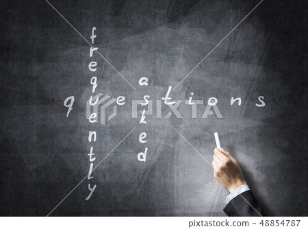 Seminar trainer draw on chalkboard Seminar trainer draw on chalkboard 48854787