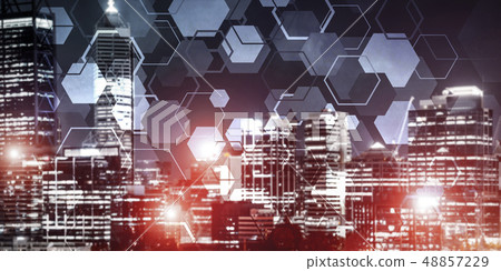 Wireless connection or networking concept as means of communicat 48857229