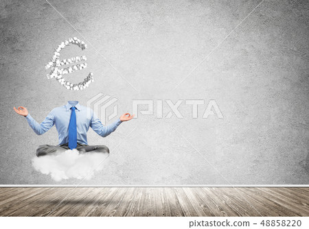 Headless meditating businessman Headless meditating businessman 48858220