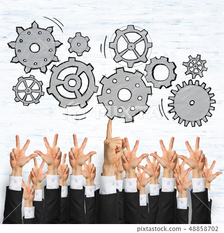 Business and teamwork concept 48858702