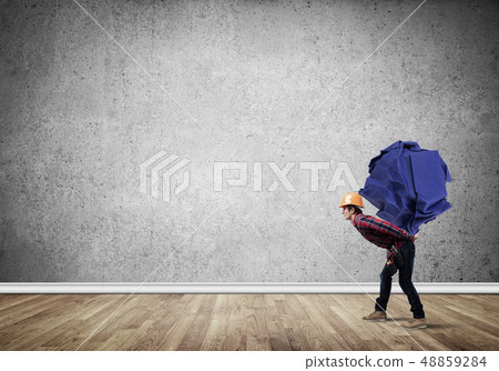 Engineer man carry load 48859284