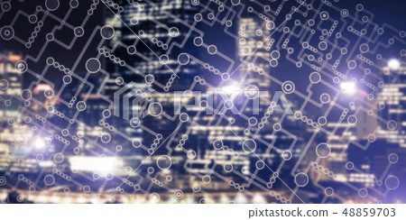 Wireless connection or networking concept as means of communicat Wireless connection or networking concept as means of communicat 48859703