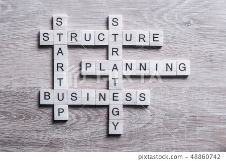 Conceptual business keywords on table with elements of game maki Conceptual business keywords on table with elements of game maki 48860742