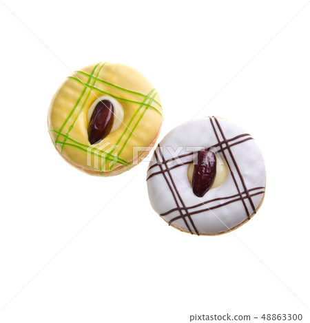 donut or donut with concept on a background. donut or donut with concept on a background. 48863300