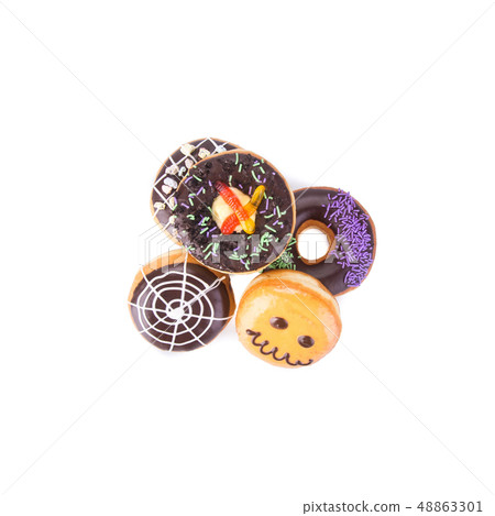 donut or donut with concept on a background. donut or donut with concept on a background. 48863301