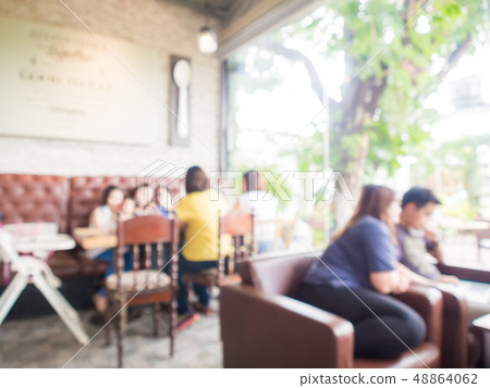 Blurred background group of customer drinking 48864062