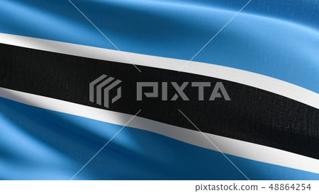Botswana national flag blowing in the wind Botswana national flag blowing in the wind 48864254