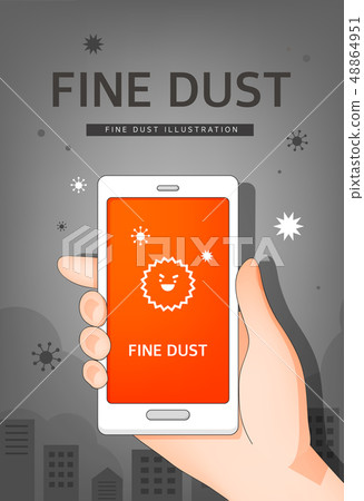 Illustration of fine dust Illustration of fine dust 48864951