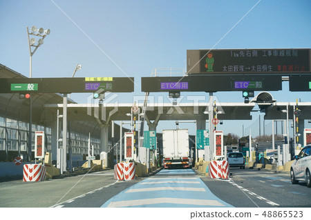 Main line toll booth on the Kanetsu Expressway 48865523