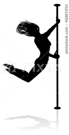 Pole Dancer Woman Silhouette Pole Dancer Woman Silhouette 48865950