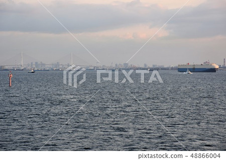 Yokohama port in the morning 48866004