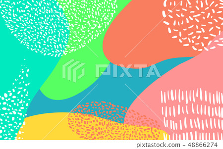 Vector abstract colorful pop art pattern background. Geometric design Vector abstract colorful pop art pattern background. Geometric design 48866274