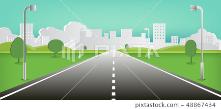 Road to nature backgroud Road to nature backgroud 48867434
