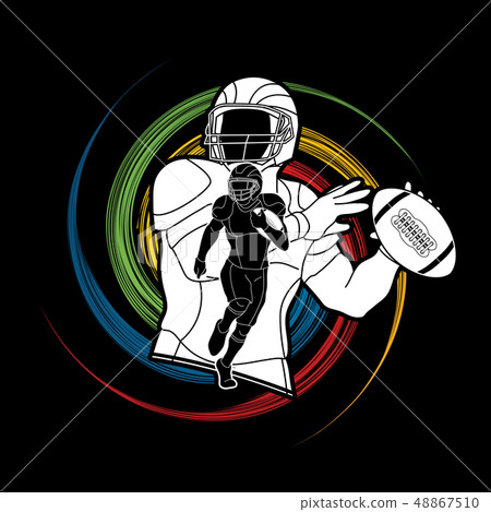 American football player action vector American football player action vector 48867510