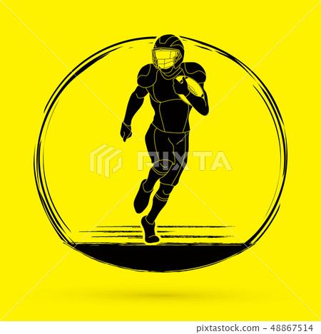 American football player action vector American football player action vector 48867514