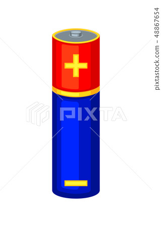 Colorful Cartoon Type Battery 插圖素材 圖庫