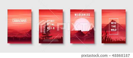 Mountains and forest. Wild nature landscape. Travel and adventure.Panorama. Into the woods. Horizon Mountains and forest. Wild nature landscape. Travel and adventure.Panorama. Into the woods. Horizon 48868187