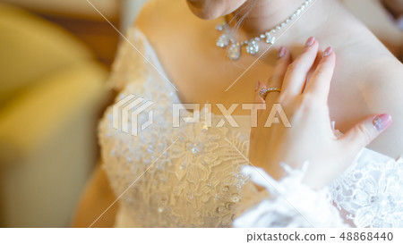 Asian bride and her wedding ring Asian bride and her wedding ring 48868440