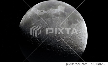 Moon surface.High quality, resolution, 4k. This image elements furnished by nasa. 48868652