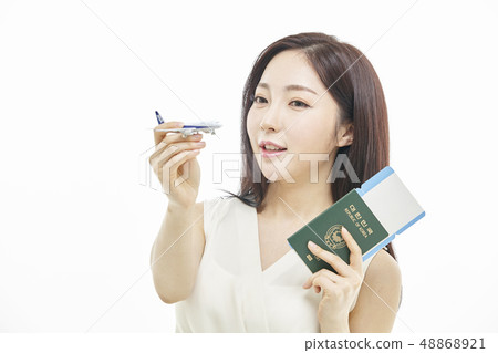 飛機,護照,旅行,商界女強人 飛機,護照,旅行,商界女強人 48868921