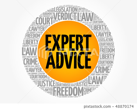 Expert advice word cloud collage 48870174