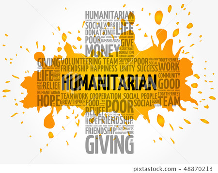 Humanitarian word cloud collage Humanitarian word cloud collage 48870213