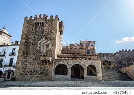 Tower of the Bujaco in the Main Square of Caceres Tower of the Bujaco in the Main Square of Caceres 48870464