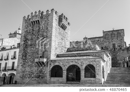 Tower of the Bujaco in the Main Square of Caceres Tower of the Bujaco in the Main Square of Caceres 48870465