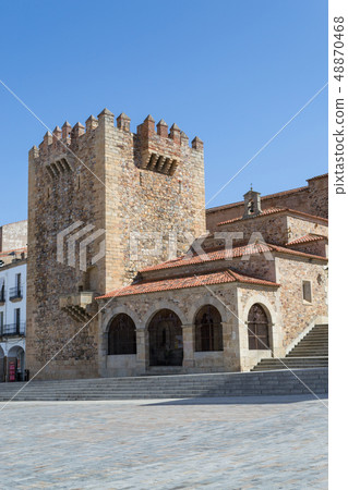 Tower of the Bujaco in the Main Square of Caceres 48870468