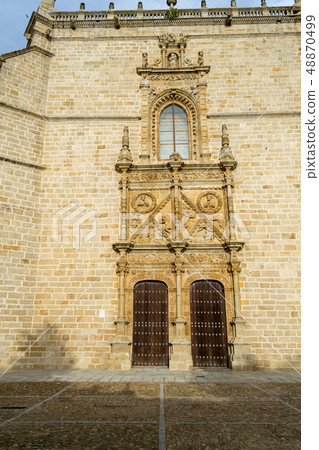 Facade of the Cathedral of Coria (Spain) 48870499