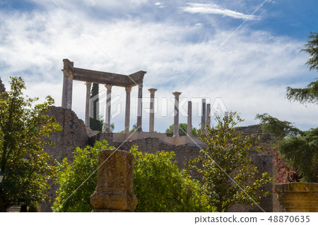 Classic Roman amphitheater located in Merida 48870635
