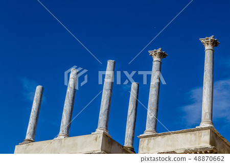 Classic Roman amphitheater located in Merida 48870662