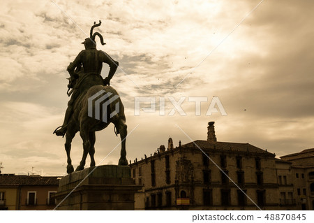 Equestrian statue of Pizarro in Trujillo (Spain) 48870845