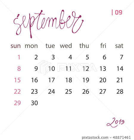 Calendar template set for 2019 year in one file. Business organizer design element for print or 48871461