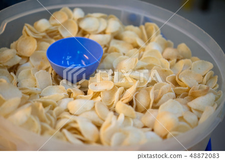 Keropok seafood crackers. 48872083