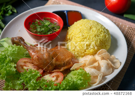 Chicken rice with drumstick 48872168
