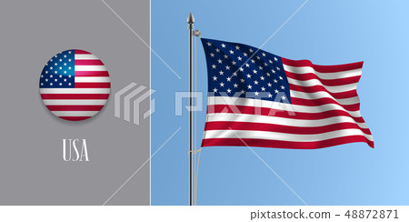 United states of America vector waving flag United states of America vector waving flag 48872871