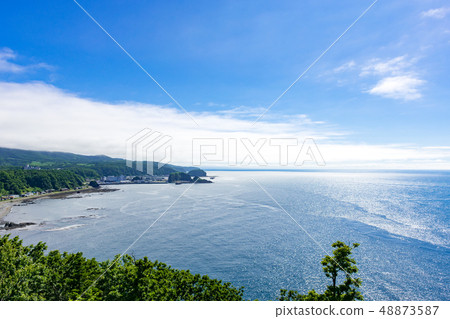 View of Utoro sea from around Shiretoko Puyuni, Hokkaido 48873587
