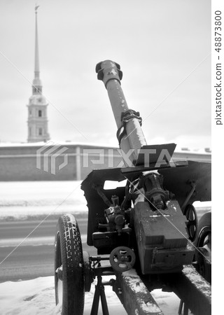 Old soviet cannon. 48873800