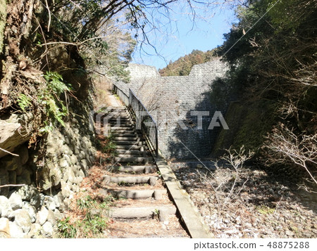 From the side of the Sabo dam and Gunbata station near Takamizu Sanzan mountain climbing entrance (Okutama, Tokyo) From the side of the Sabo dam and Gunbata station near Takamizu Sanzan mountain climbing entrance (Okutama, Tokyo) 48875288