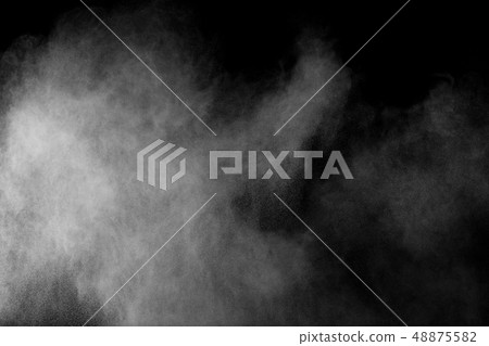 Bizarre forms of white powder explosion cloud 48875582