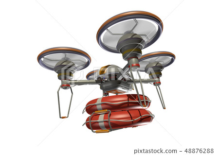 Rescue drone (with floats and transparent material) Rescue drone (with floats and transparent material) 48876288