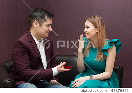 Man and woman create a new family. Man and woman create a new family. 48876521