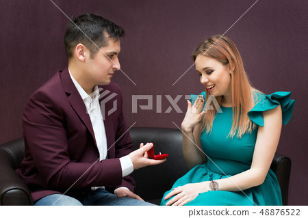 Man and woman create a new family. Man and woman create a new family. 48876522